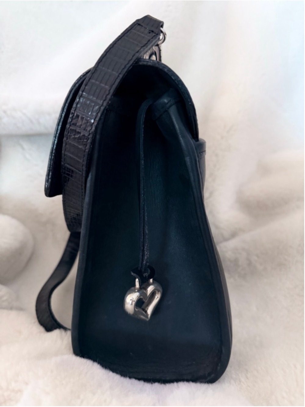 Brighton Leather Box Satchel Crossbody Bag - Picture 5 of 12
